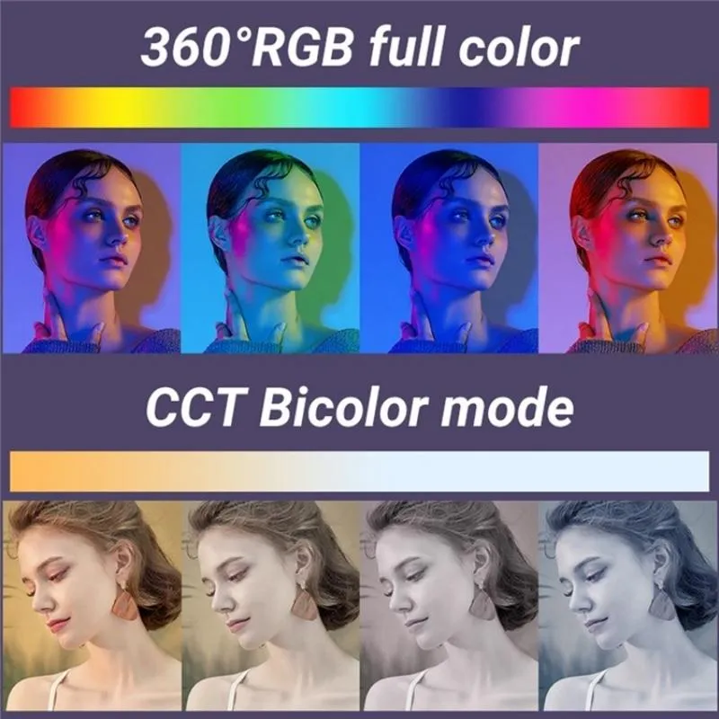 12 Effects RGB Pocket Fill Light with 0.96 TFT Screen for M1SE Photography