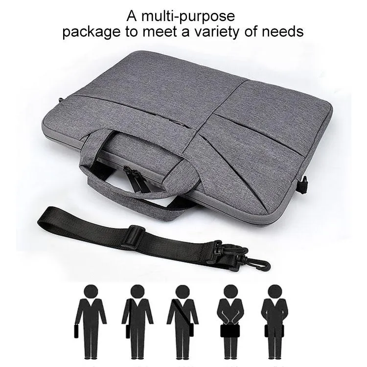 13.3 Inch Laptop Handbag | With Hidden Strap & Suitcase Belt | Waterproof & Tear-Resistant | Navy Blue