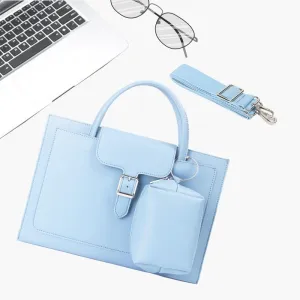 14-inch Waterproof Laptop Bag with Power Pack | Portable & Durable | Sky Blue