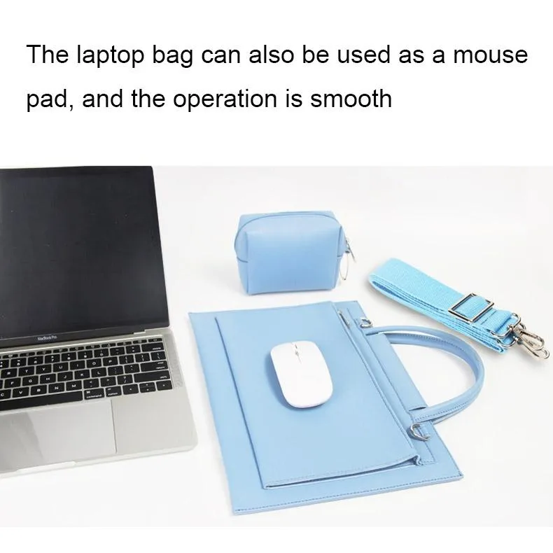14-inch Waterproof Laptop Bag with Power Pack | Portable & Durable | Sky Blue