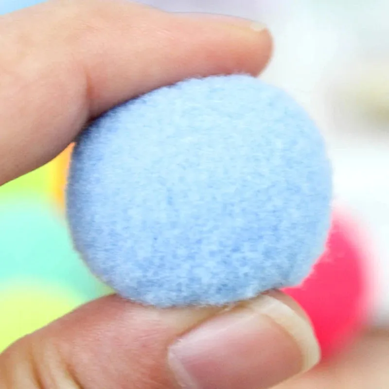 20 Pcs Cute Funny  Toys 2.5cm Stretch Plush Ball Soft Colorful  Toy Ball Interactive  Toys Kitten Toys Chew Toy