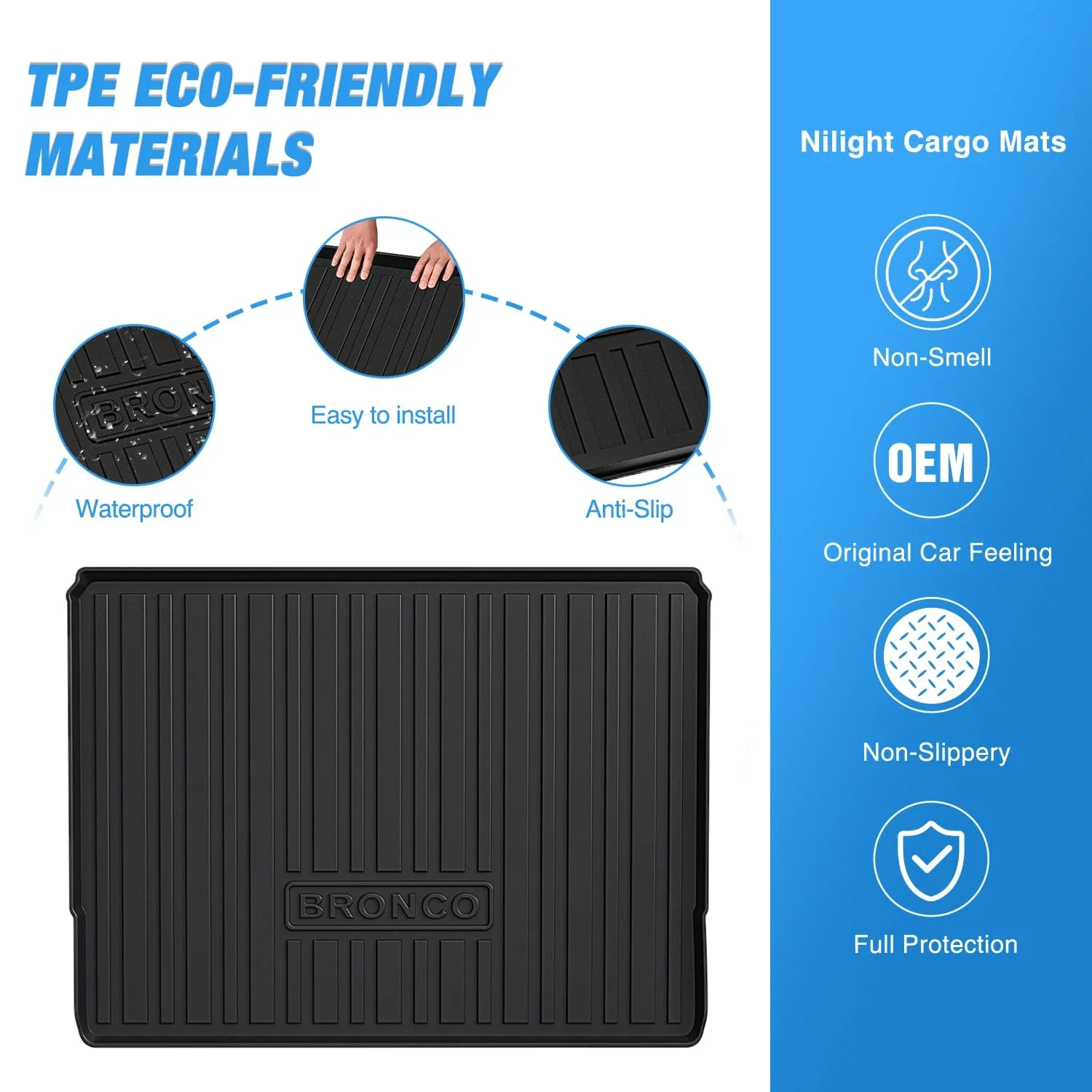 2021-2025 Ford Bronco 4 Door Cargo Mats