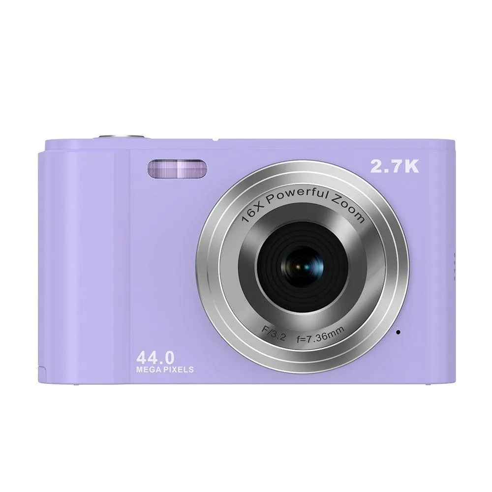 2.7K Full HD 44MP 16X Zoom Digital Camera | For Kids | 2.88" Screen | Pink