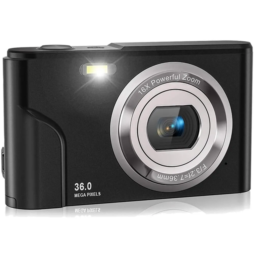 36MP 2.7K Full HD Digital Camera with 16x Zoom for Children | 2.4 Inch Screen | Silver