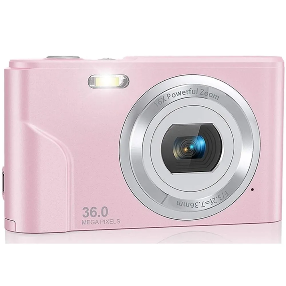 36MP 2.7K Full HD Digital Camera with 16x Zoom for Children | 2.4 Inch Screen | Silver