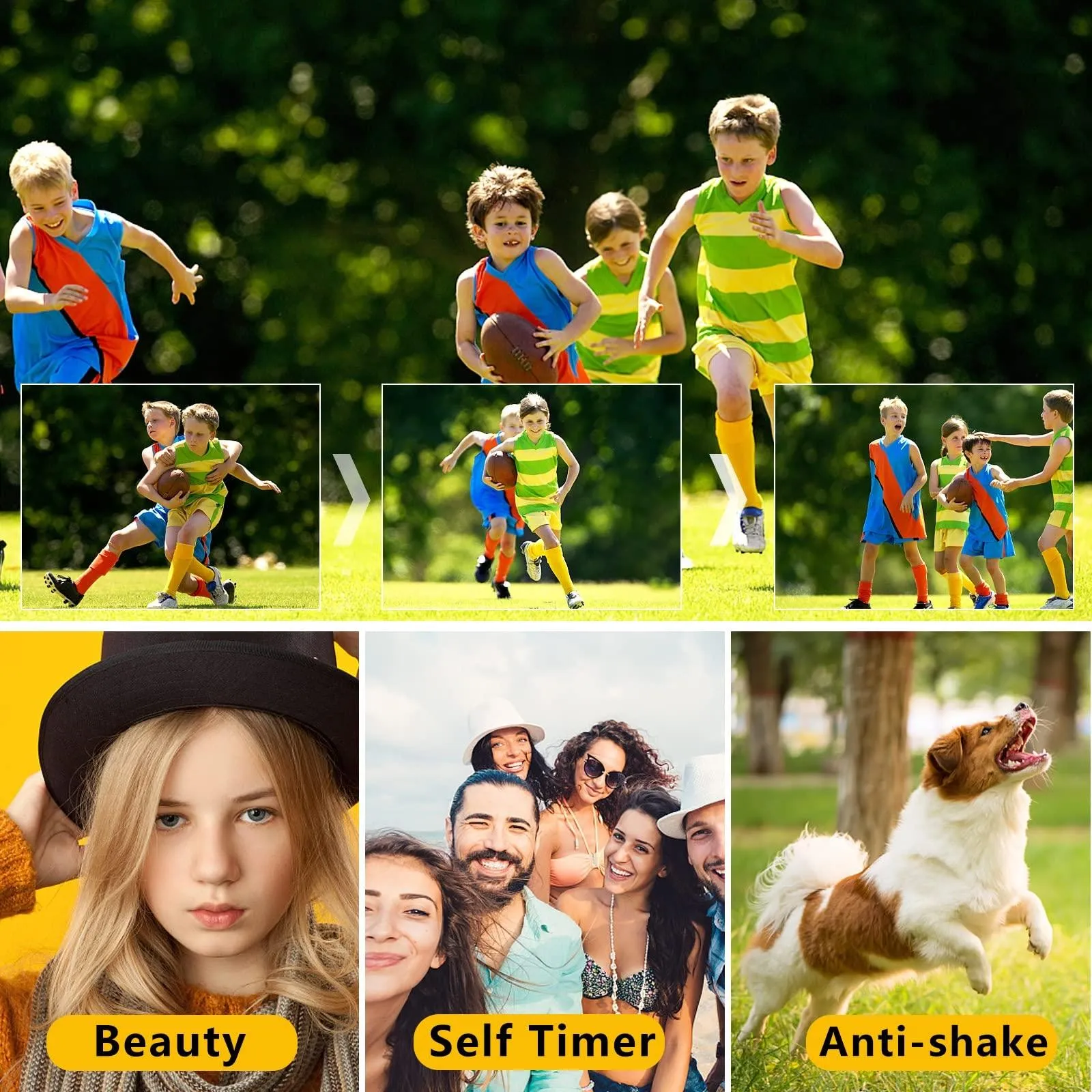 36MP 2.7K Full HD Digital Camera with 16x Zoom for Children | 2.4 Inch Screen | Silver