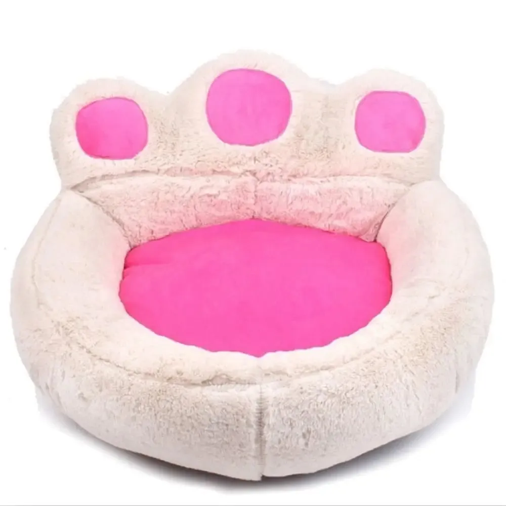 4 Colors Soft Warm Paw Shape Washable Wear Resistant Pet Bed for Dogs