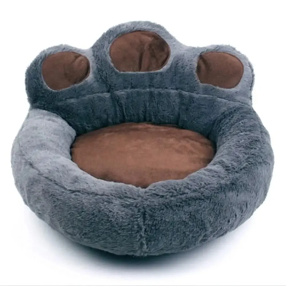 4 Colors Soft Warm Paw Shape Washable Wear Resistant Pet Bed for Dogs