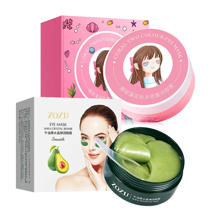 60 Piece Seaweed Avocado Collagen Eye Mask Anti Dark Circles & Bags