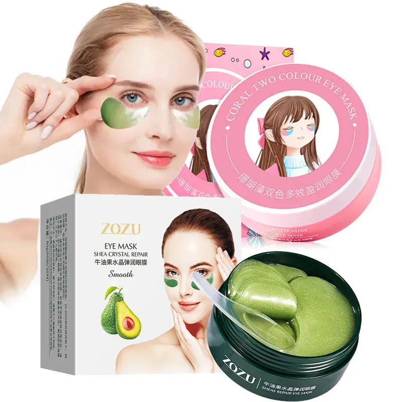 60 Piece Seaweed Avocado Collagen Eye Mask Anti Dark Circles & Bags