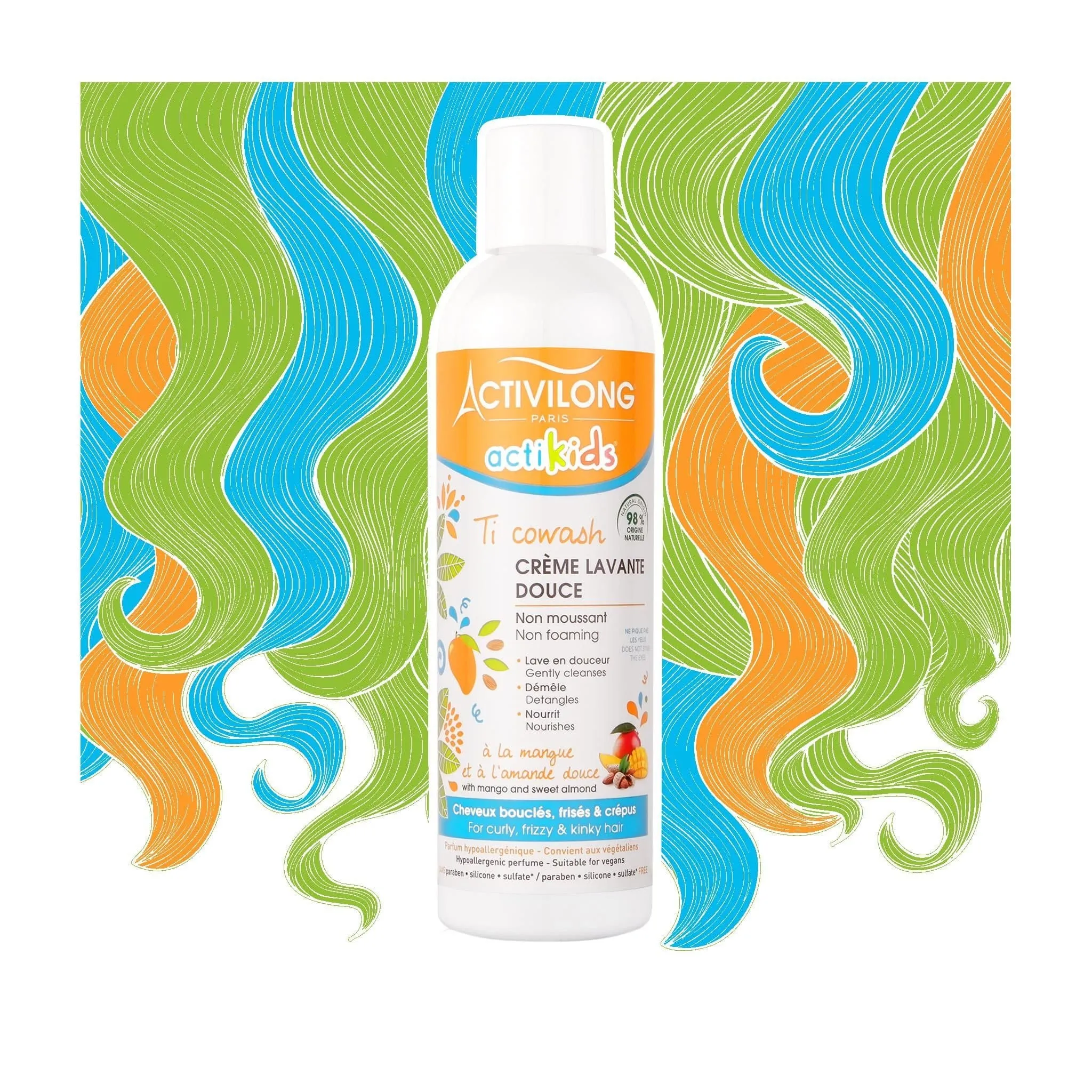 Activilong Non Foaming Cowash With Mango And Sweet Almond For Kids 240ml