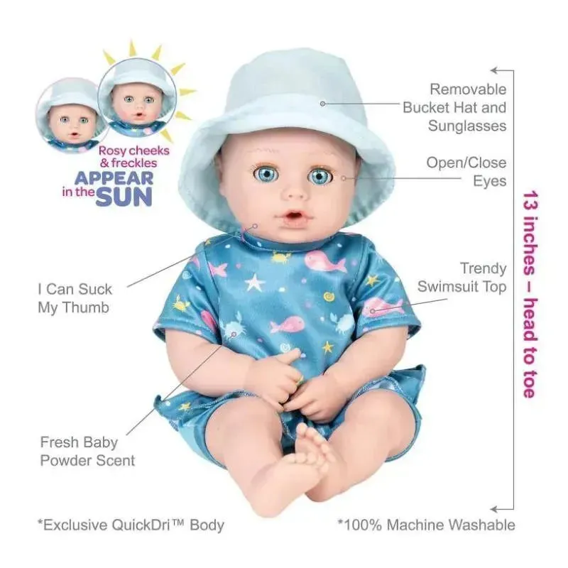 Adora - Beach Baby Doll with Sun-Activated Freckles, Sunny