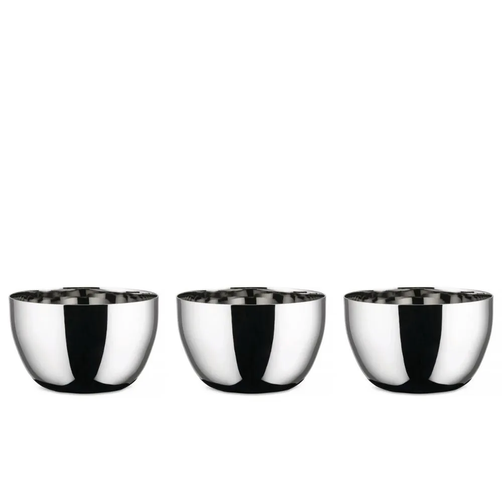 Alessi SG59 Mami set of three bowls for bourguignonne service in steel