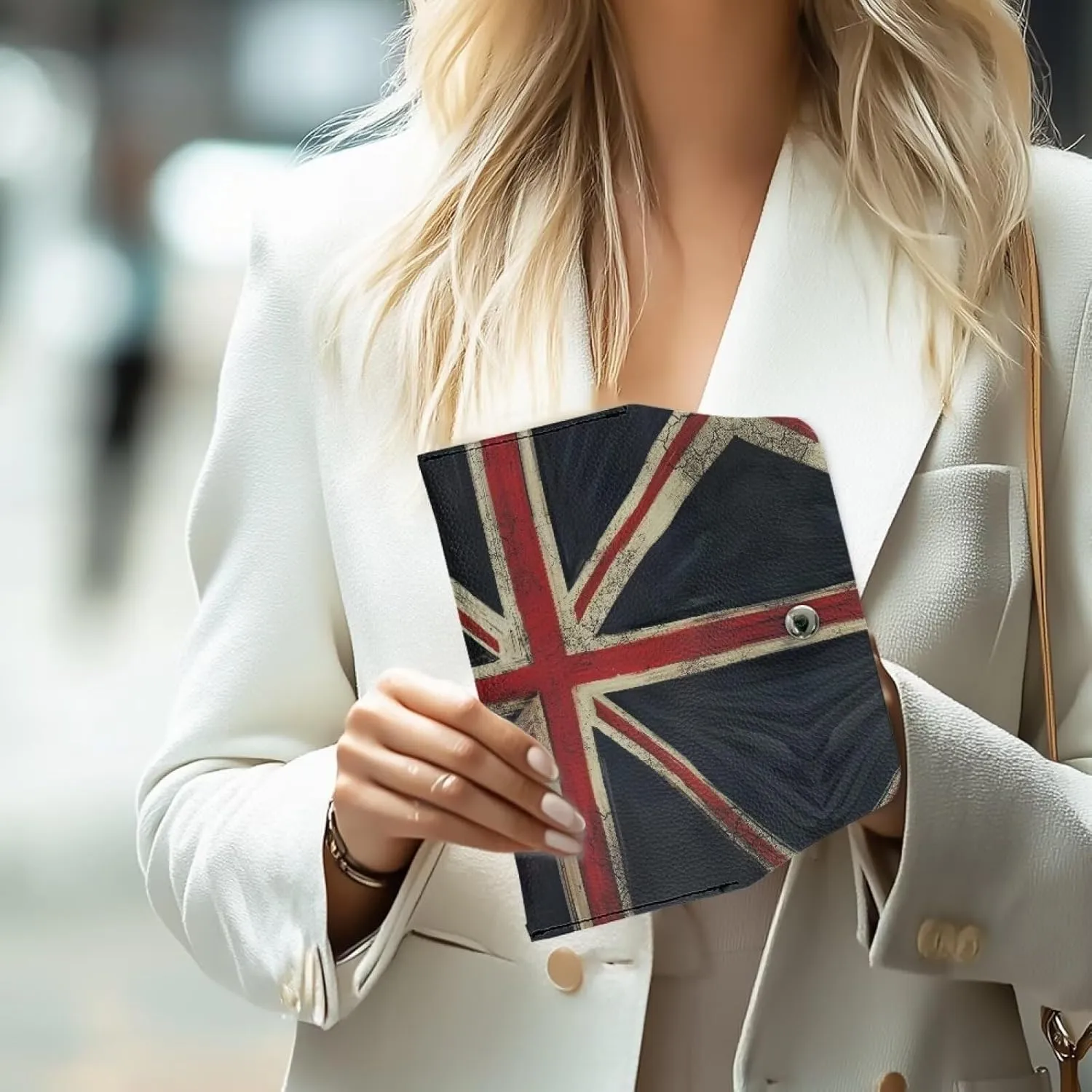 America Flag Print Long Wallet with Snap Button for Ladies Womens Portable Leather Clutch Bag Lightweight Waterproof Cash Purse Pouch for Travel Business Shop Daily Outdoor Use