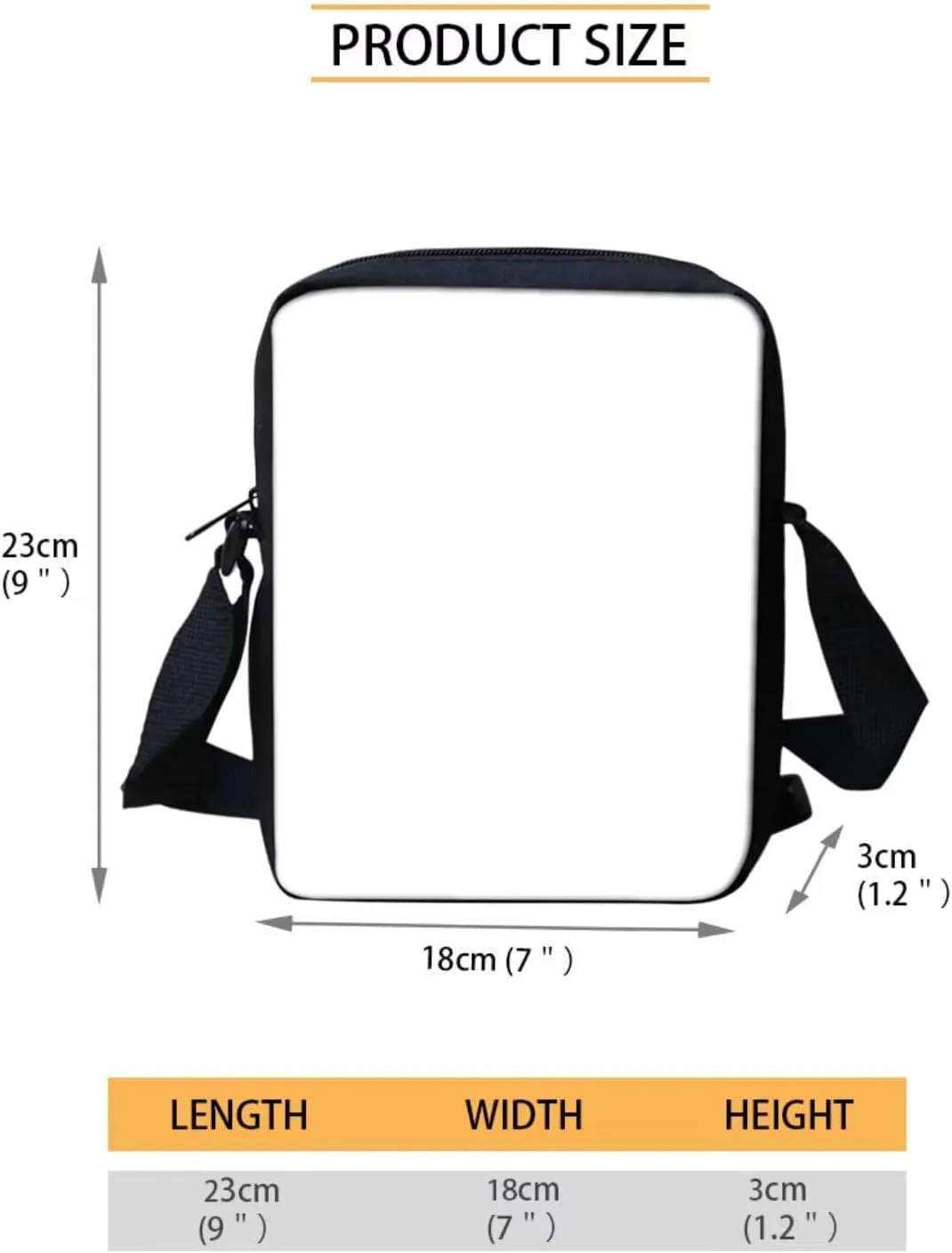 American Flag Crossbody Bag for Travel Wolf Mens Small Messenger Bag Lightweight Shoulder Bag Canvas Purse Wallet Organizer