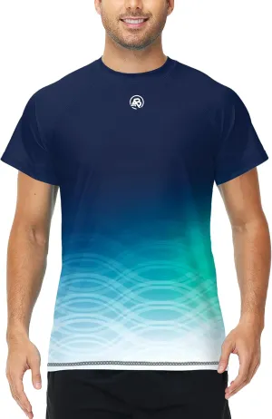 AOBUTE Mens Short Sleeve Swim Shirts UPF 50  Quick Dry Rash Guard Fishing Swimming
