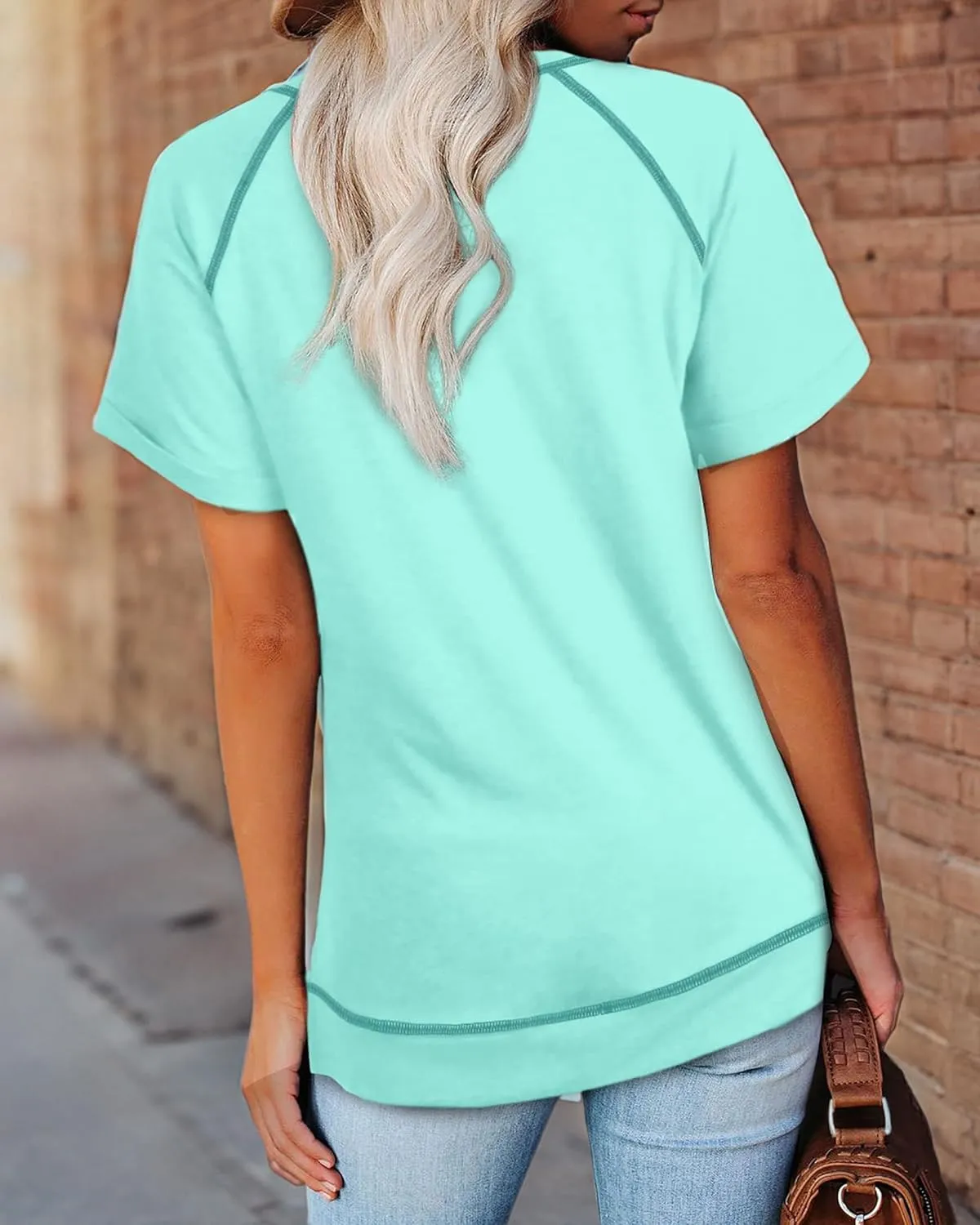 Aokosor Summer Tops for Women Casual 2025 Loose Fitting Outfits Workout