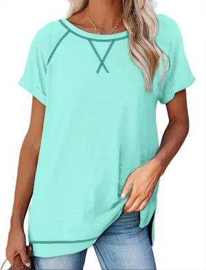 Aokosor Summer Tops for Women Casual 2025 Loose Fitting Outfits Workout