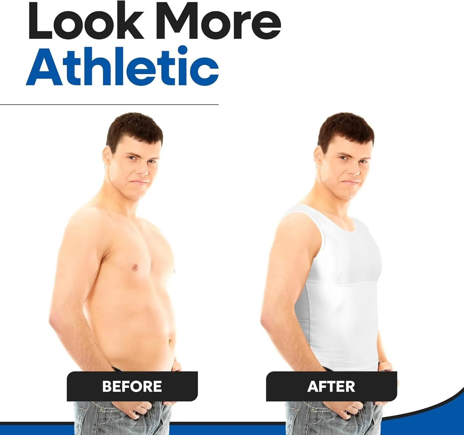ARMSTRONG AMERICA Compression Shirt for Men | Gynecomastia Compression Tank Top Men | Mens Shapewear Compression Shirts