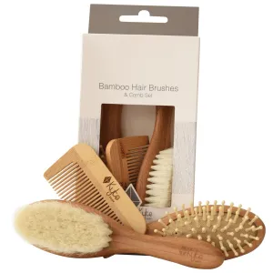 Bamboo Hair Brushes   Comb Set - 3 pieces by Kyte Baby