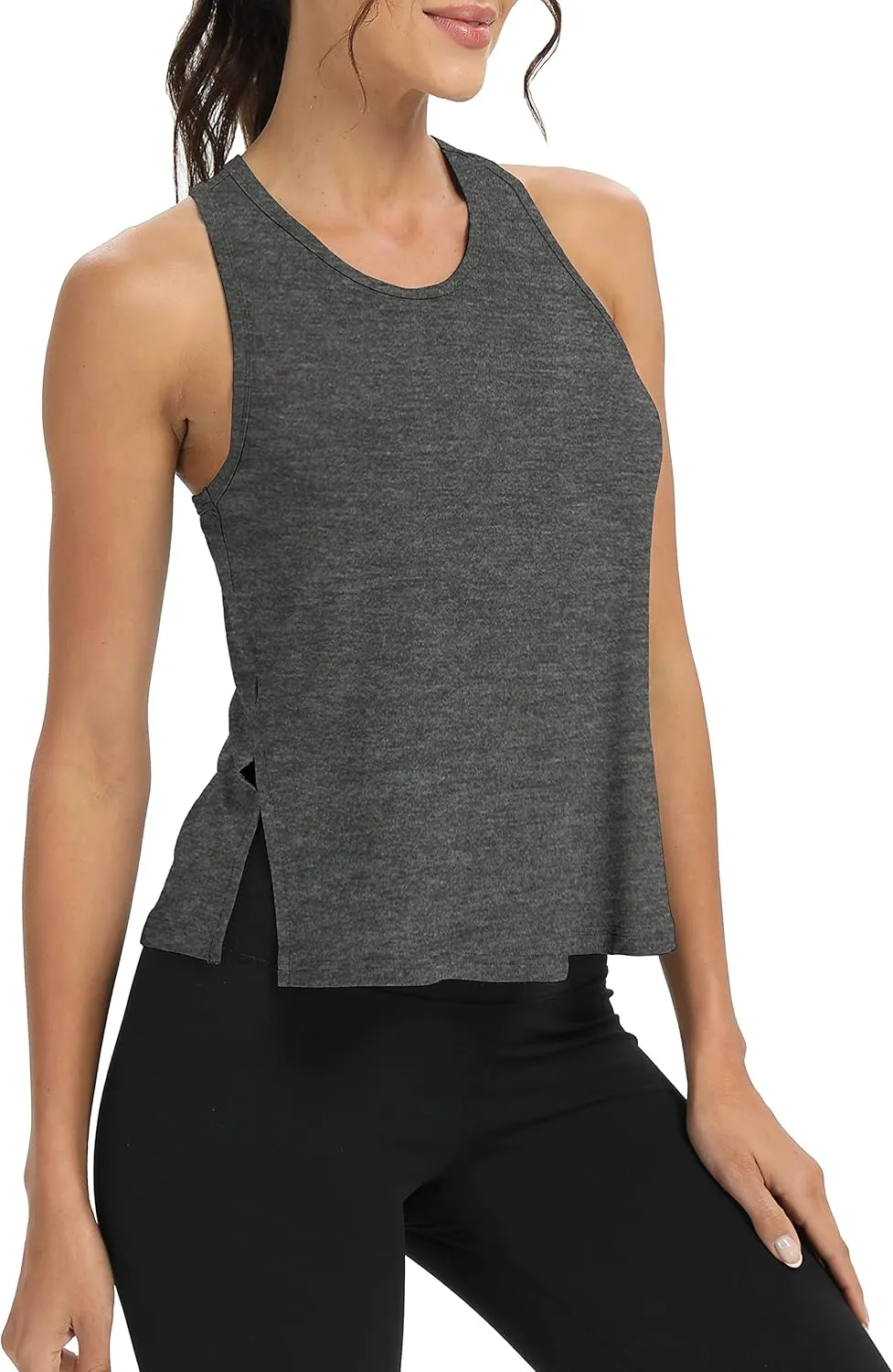 Bestisun Women Split Side Athletic Workout Tank Tops Racerback Yoga Shirts for Women