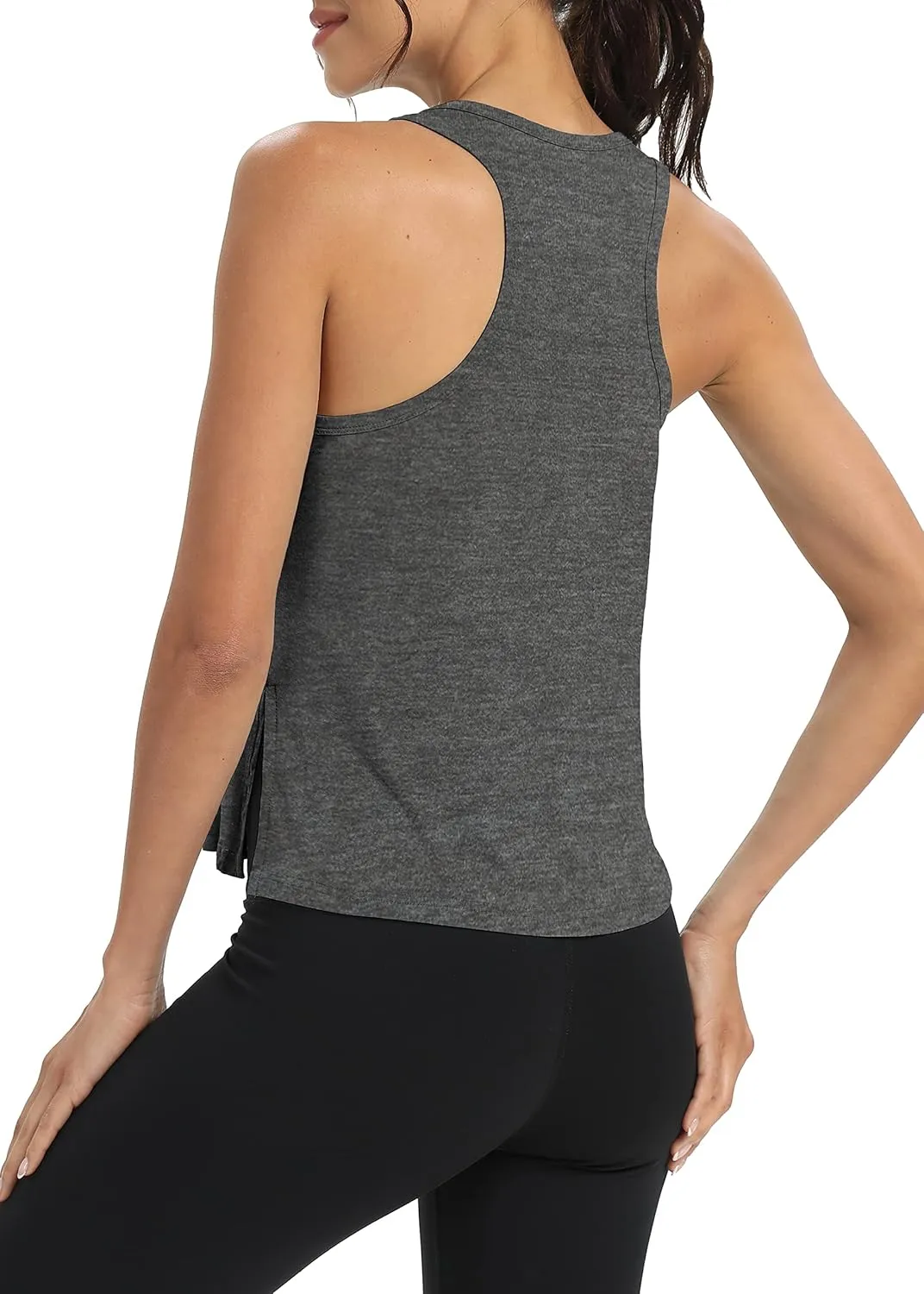 Bestisun Women Split Side Athletic Workout Tank Tops Racerback Yoga Shirts for Women