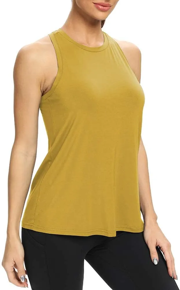 Bestisun Workout Tank Tops for Women Loose fit Racerback Yoga Running Dance Shirts