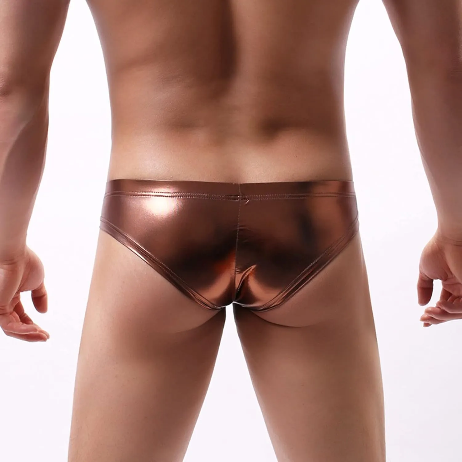 Boxers for Men Men's Fashion Underpant Leather Wrinkled Undewear Pant Small Boxer Briefs With Bronzing
