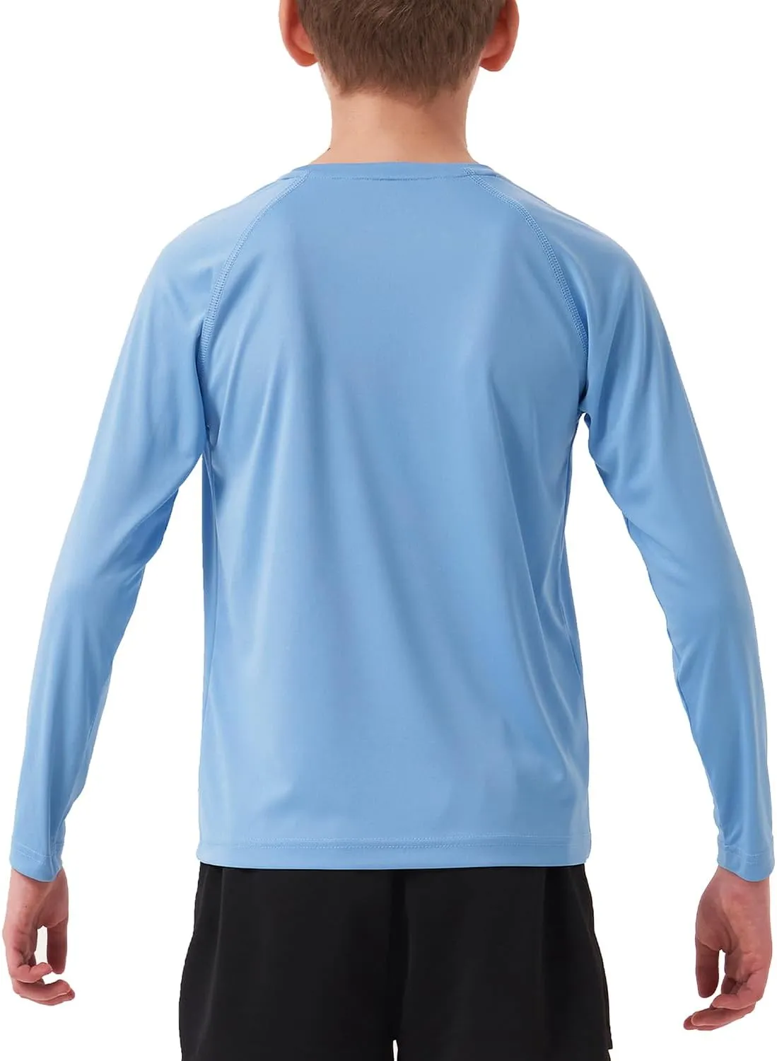 Boys Girls Long Sleeve Sun Shirts Rashguard UPF50 UV Quick Dry Athletic Hiking Fishing Golf Workout Play Water Size 6-14