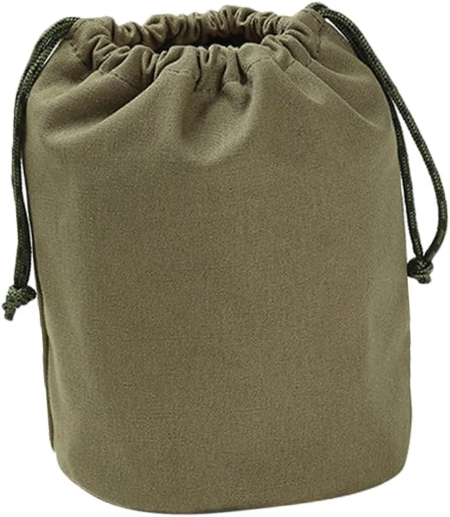 Canvas Drawstring Bag Large Tote Camping Storage Bag Hook Dishware Gargle Container for Outdoor Use