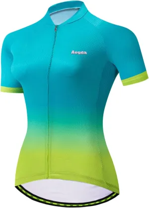 Cycling Jersey Women Aogda Bike Shirts Team Bicycle Clothing Ladies Biking Tops Tights