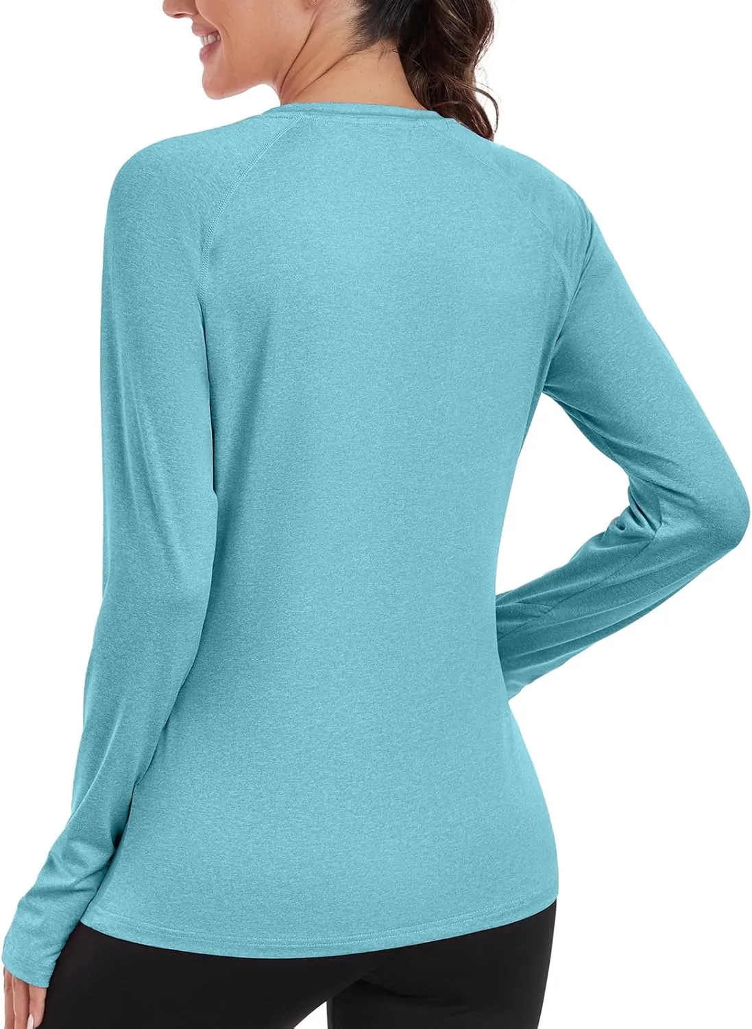 DAYOUNG Womens UPF 50  UV Sun Protection Running Hiking Outdoors Performance Long Sleeve Hoody T-Shirt