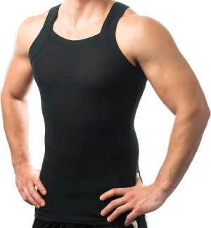 Different Touch 2 Pack Men's Tank Tops Square Cut Muscle Rib A-Shirts