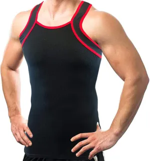 Different Touch 2 Pack Men's Tank Tops Square Cut Muscle Rib A-Shirts