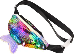 Elegant Sequin Bag Sports Waist Bag for Outdoor Use Suitable for Hiking Cycling Travel Essential Storage for Phone Keys