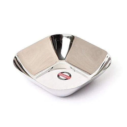 Embassy French Serving Bowl, Size 2, 500 ml, 15.7 cms (Pack of 4, Stainless Steel)