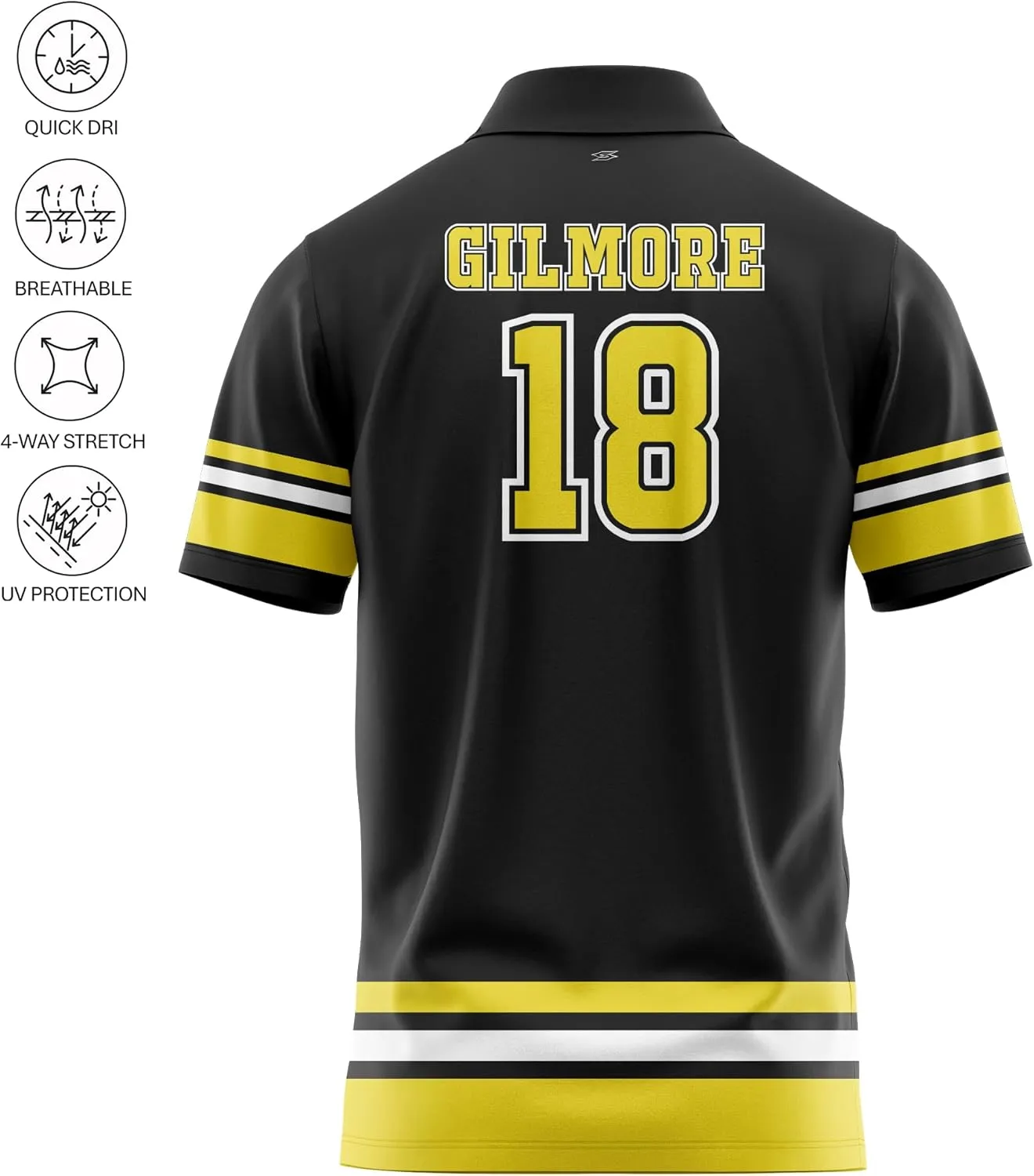 Funny Golf Polo Men Shirts - Short Sleeve UPF Quick Dry Fit Performance Moisture Wicking Stretch Crazy Summer Casual Tropical