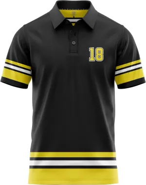 Funny Golf Polo Men Shirts - Short Sleeve UPF Quick Dry Fit Performance Moisture Wicking Stretch Crazy Summer Casual Tropical