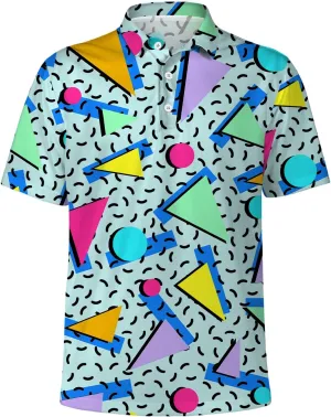 Funny Golf Shirts for Men,Funny Golf Polos for Men Short Sleeve,Mens 70s 80s Outfit Funny Hawaiian Golf Shirt