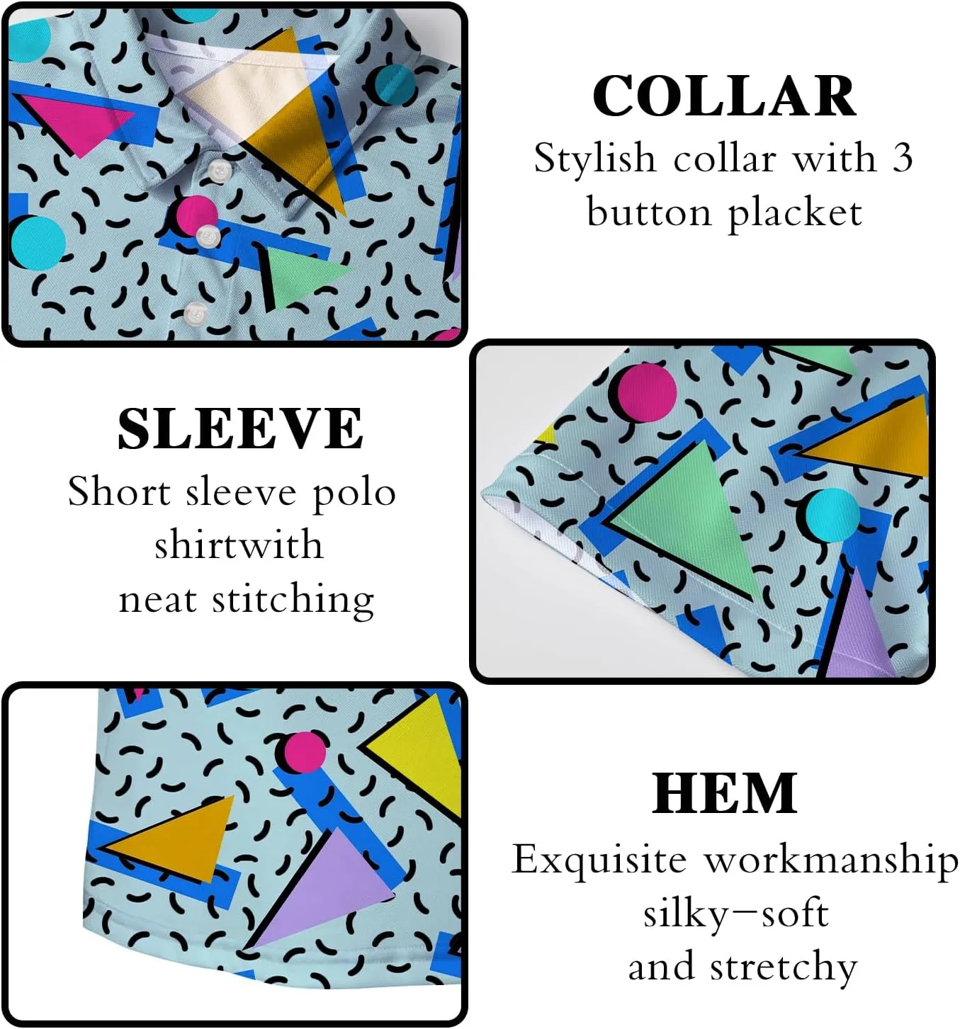 Funny Golf Shirts for Men,Funny Golf Polos for Men Short Sleeve,Mens 70s 80s Outfit Funny Hawaiian Golf Shirt