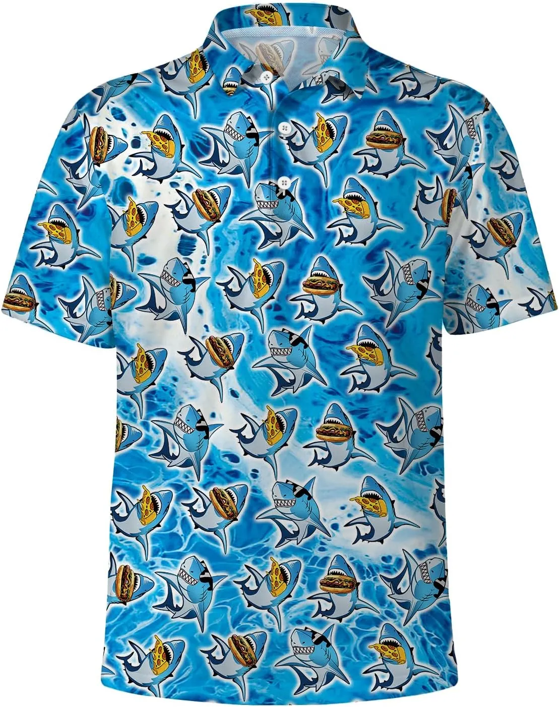 Funny Golf Shirts for Men,Funny Golf Polos for Men Short Sleeve,Mens 70s 80s Outfit Funny Hawaiian Golf Shirt