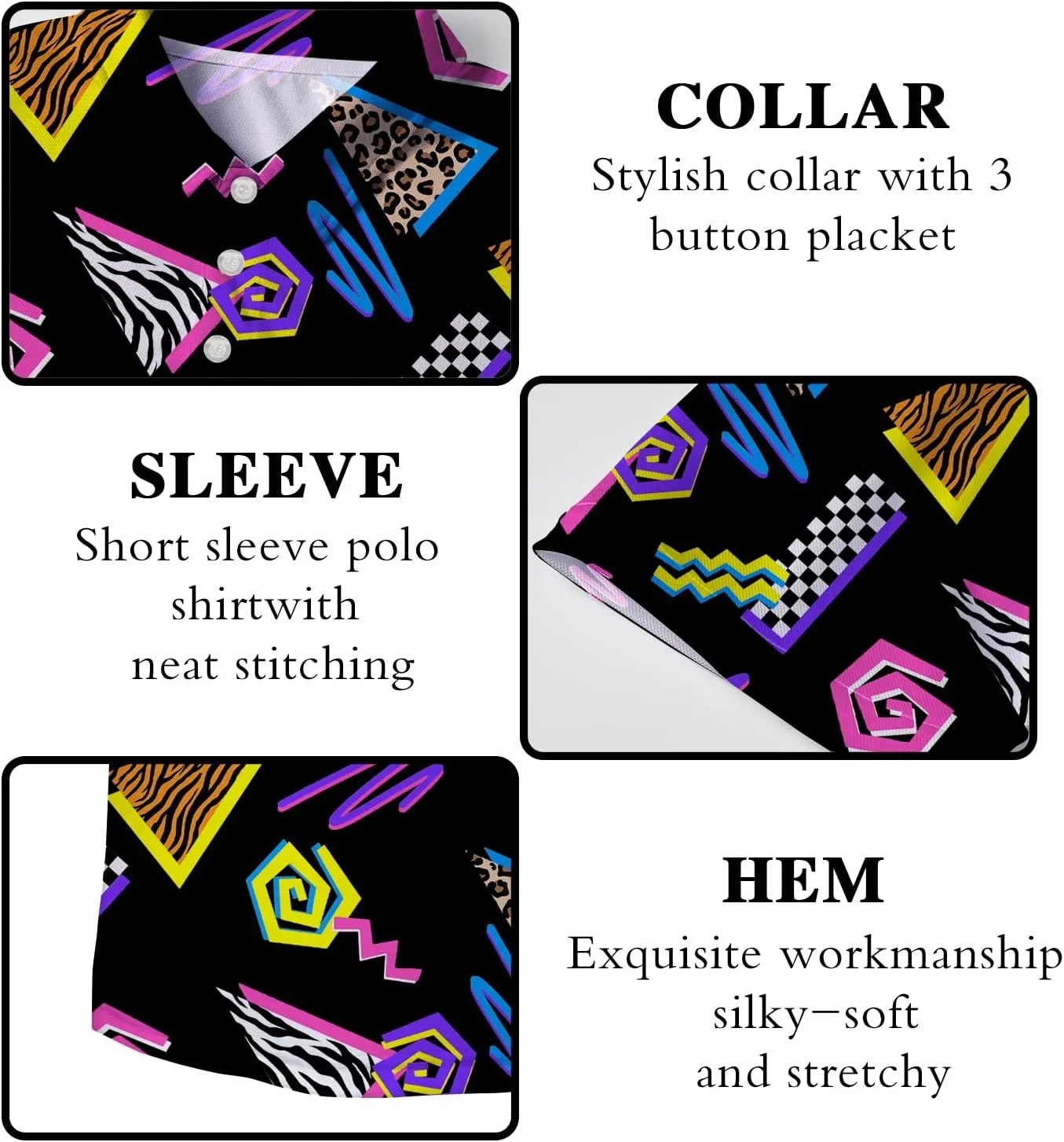 Funny Golf Shirts for Men,Funny Golf Polos for Men Short Sleeve,Mens 70s 80s Outfit Funny Hawaiian Golf Shirt