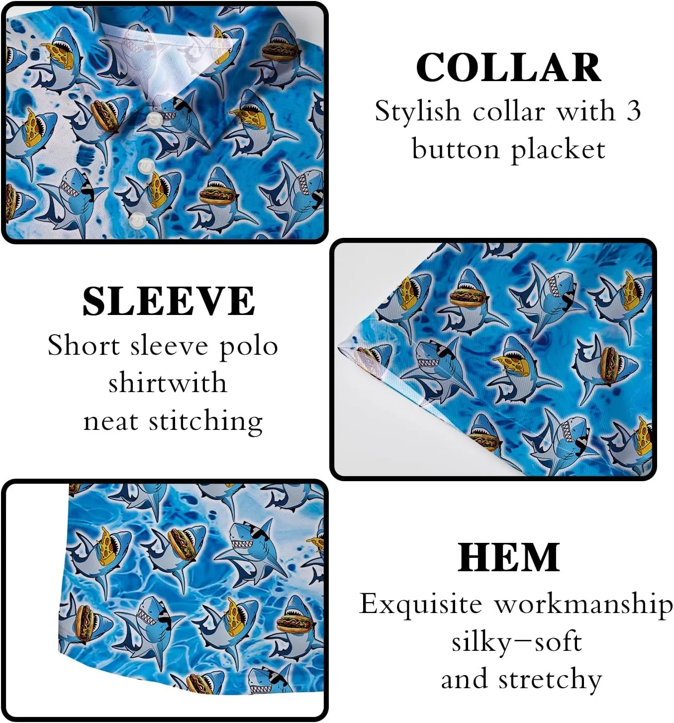 Funny Golf Shirts for Men,Funny Golf Polos for Men Short Sleeve,Mens 70s 80s Outfit Funny Hawaiian Golf Shirt
