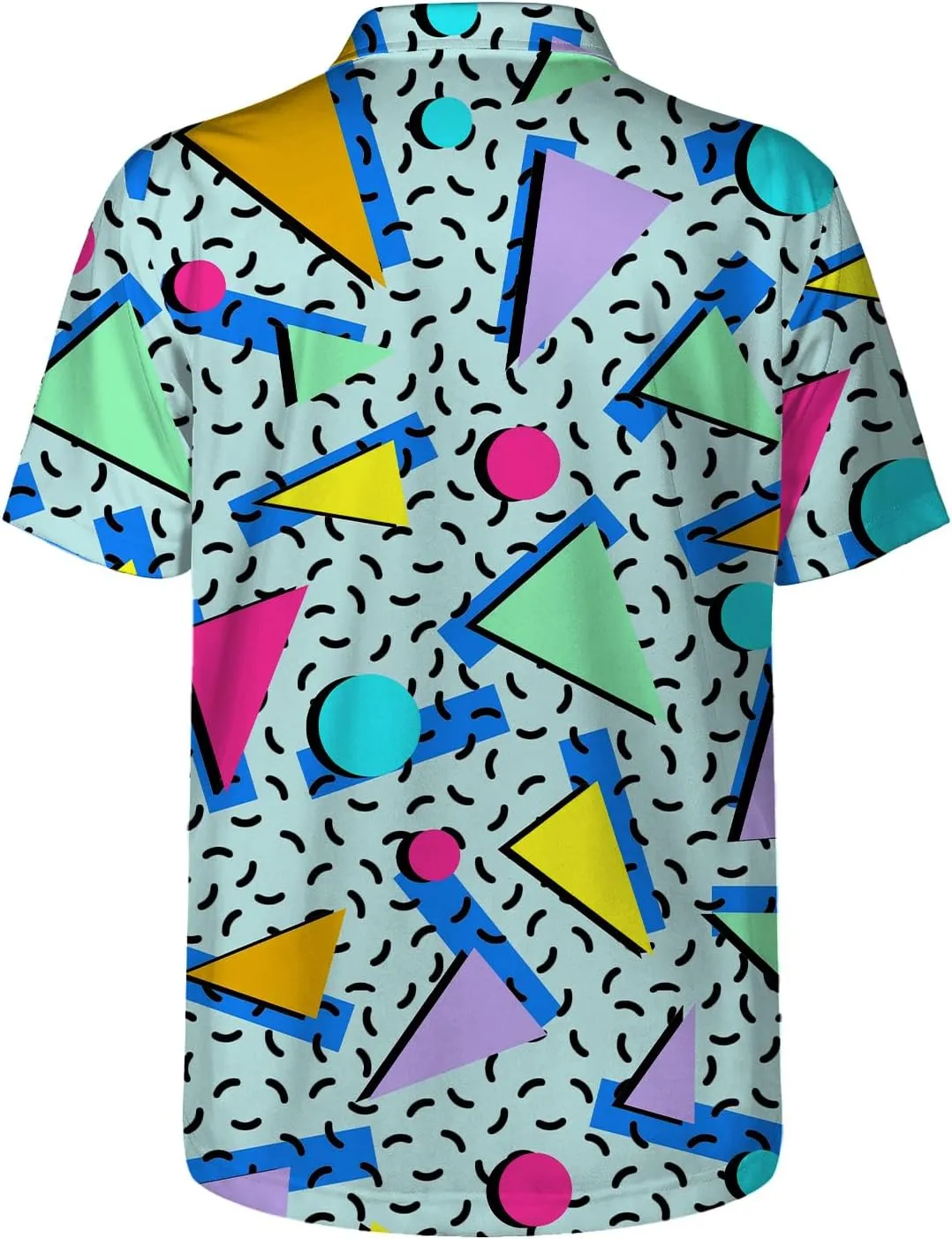 Funny Golf Shirts for Men,Funny Golf Polos for Men Short Sleeve,Mens 70s 80s Outfit Funny Hawaiian Golf Shirt