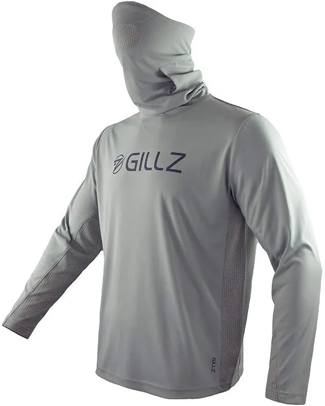 Gillz Men's Pro Striker Long Sleeve UV Fishing Shirt with Built-in Mask | UV Protection | Moisture Wicking