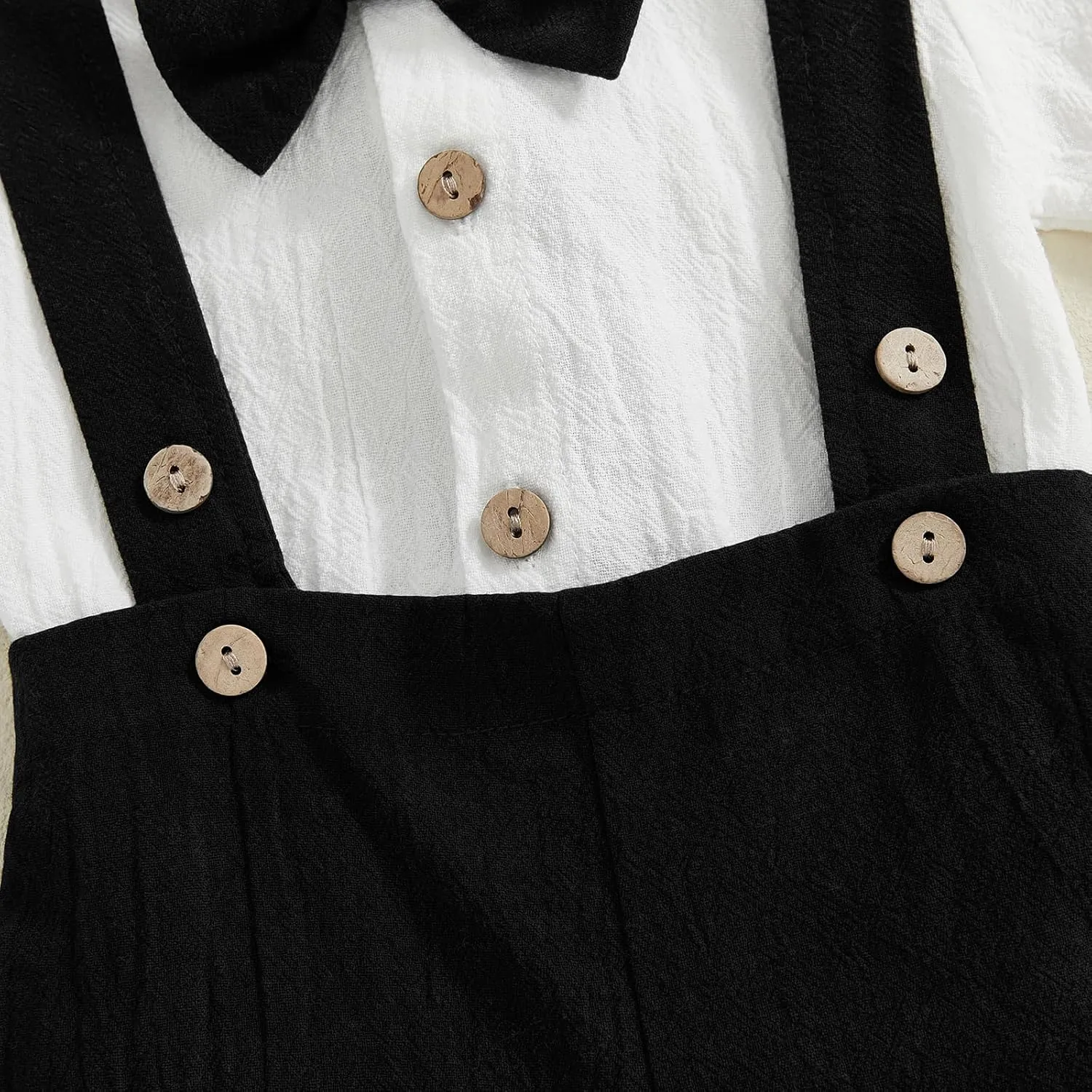 GOOCHEER Newborn Baby Boy Gentleman Outfit Suit Short Sleeve Bowtie Romper Jumpsuit Suspender Shorts Set Summer Dress Clothes