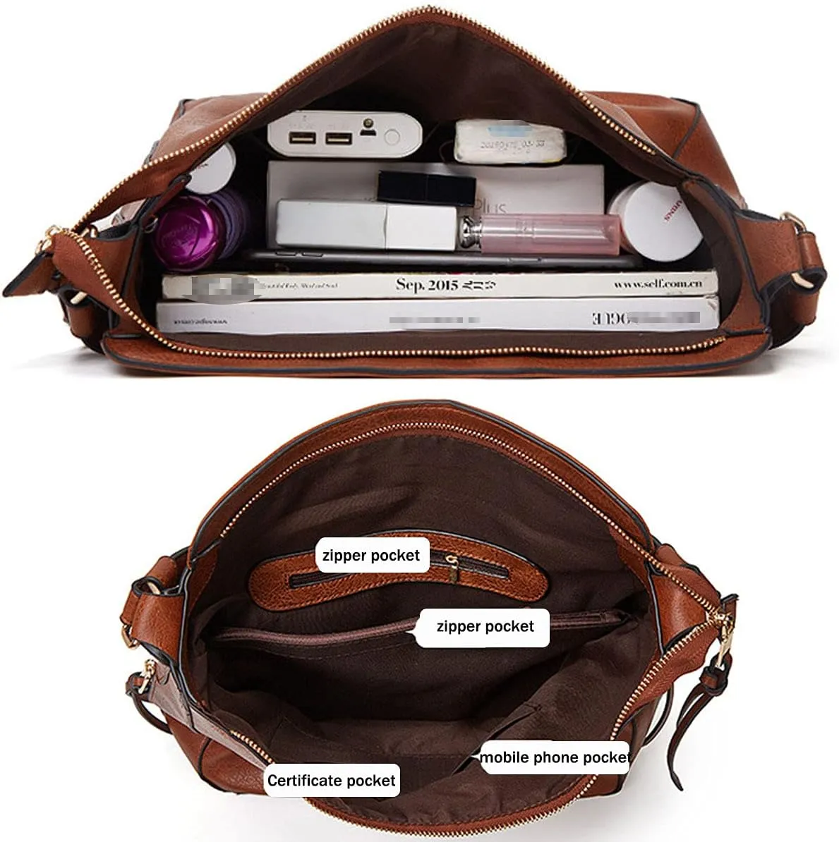 Hobo Bags for Women PU Leather Handbags Ladies Shoulder Bag Crossbody Bag Top Handle Tote Bucket Purse