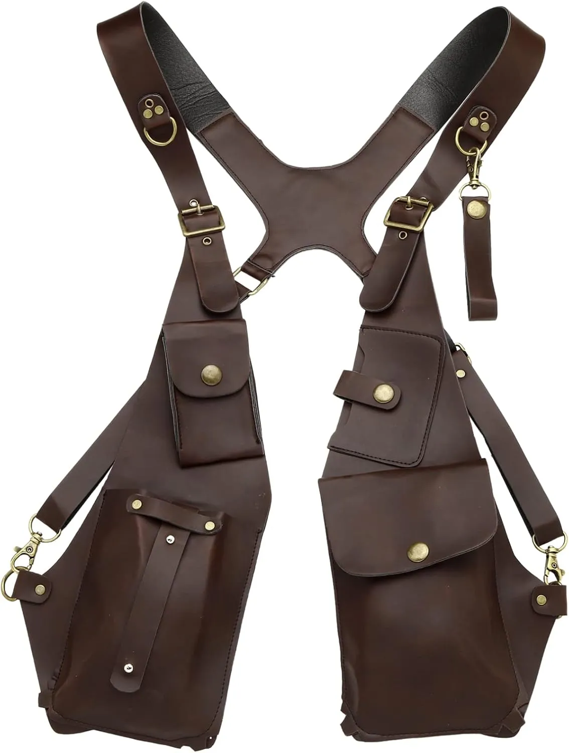 iiniim Women Mens Leather Underarm Shoulder Waist Holster Outdoor Travel Bag Anti-Theft Hidden Underarm Strap Wallet