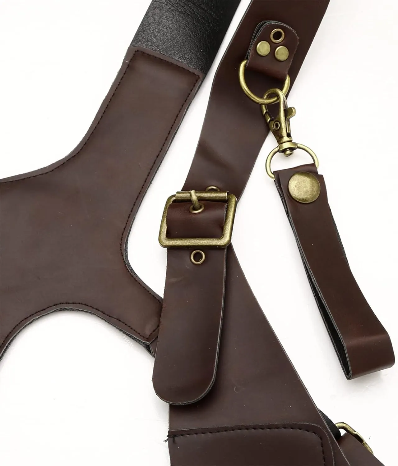 iiniim Women Mens Leather Underarm Shoulder Waist Holster Outdoor Travel Bag Anti-Theft Hidden Underarm Strap Wallet