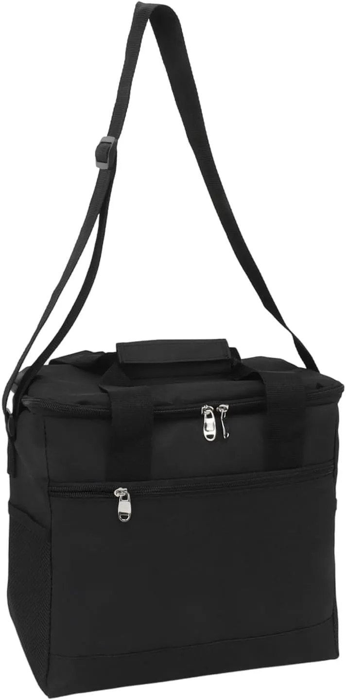 Insulated Cooler Bag, Portable Heat Preservation Food Bag Waterproof Interior for Camping (Navy Blue)